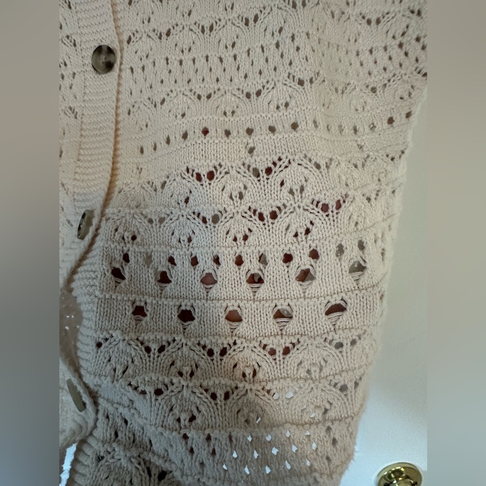 ❤️ BOGO Jessica Simpson Ivory Knit Sweater Size Small - Picture 3 of 7